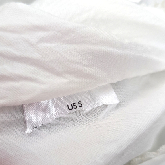 Anthropologie Marcie Cotton Surplice Dress Womens Small White Sundress - Picture 14 of 14